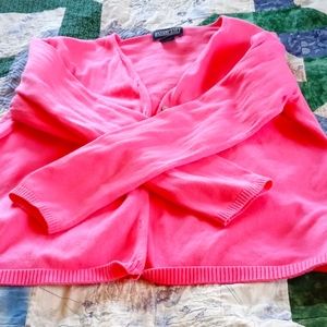 Lands end pink cardigan